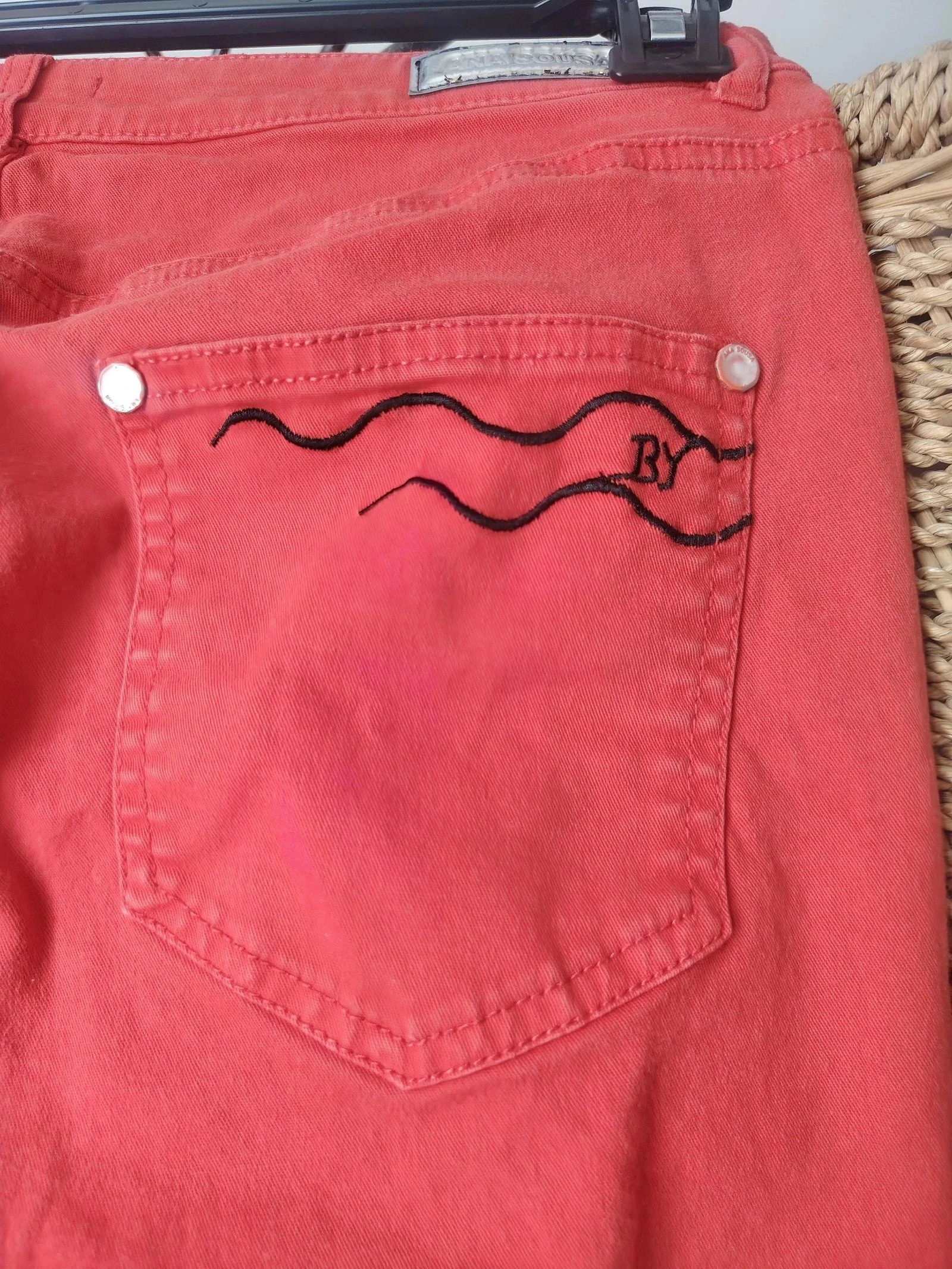 Jeans vermelho feminino tamanho 36 Ana Sousa – photo 7